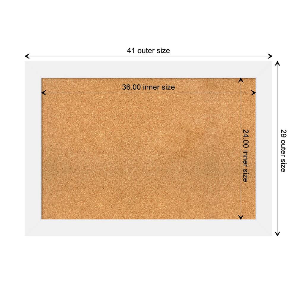 Corvino Wood Framed Natural Corkboard Bulletin Board