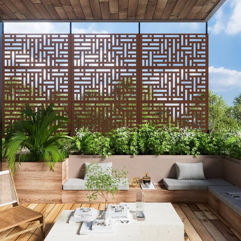 6 ft. H x 4 ft. Metal Privacy Screen Free Standing - 72*47