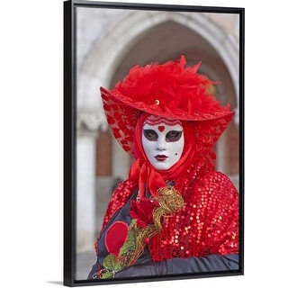 Venetian Mask Masquerade Carnival Wall plaque dark red