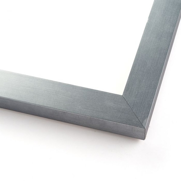42x19 Silver Stainless Steel Wood Picture Frame - With Acrylic Front and Foam Board Backing