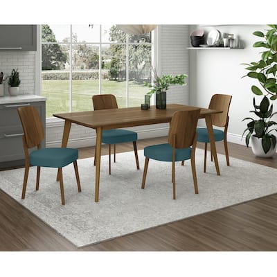 Carson Carrington Dattolo 7-piece Rectangular Table and Armless Wood-back Dining Chairs
