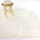 preview thumbnail 1 of 3, Odessa Striped Textured Area Rug 5'3" x 7' - Cream