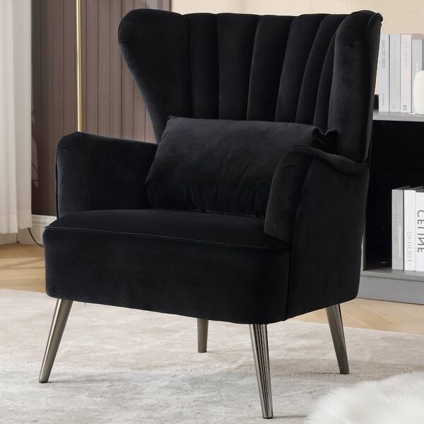 slide 2 of 67, HOMYKA Modern Wingback Arm Chair Upholstered Accent Chair