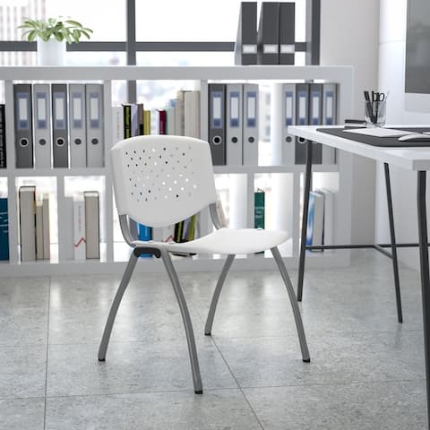 880 lb. Capacity Plastic Stack Chair with Powder Coated Frame