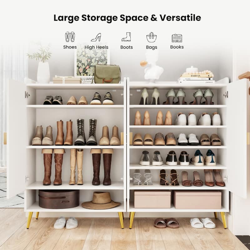 SUNBURY Modern 5-Tier Shoe Storage Cabinet,20 Pairs Shoe Rack with Adjustable Shelves for Entryway, Hallway
