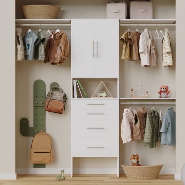slide 2 of 22, ClosetMaid SuiteSymphony Modern 4-Drawer 2-Door 25-inch W Tower Closet Organizer