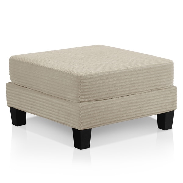 slide 2 of 22, DH BASIC Modern Chenille Square Storage Ottoman by Denhour Beige