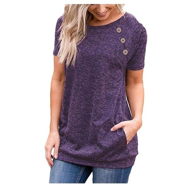 plain purple t shirt womens