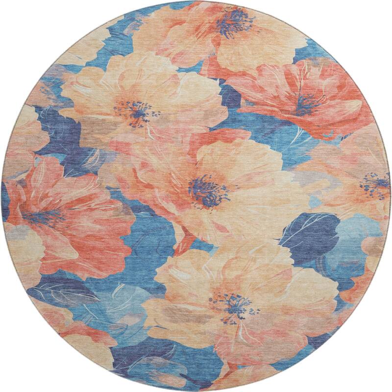 Premium Washable Super Soft Contemporary Floral Mayfield Rug