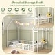 preview thumbnail 9 of 8, Gymax Twin House Floor Bed w/ Storage Shelf & Detachable Clothes