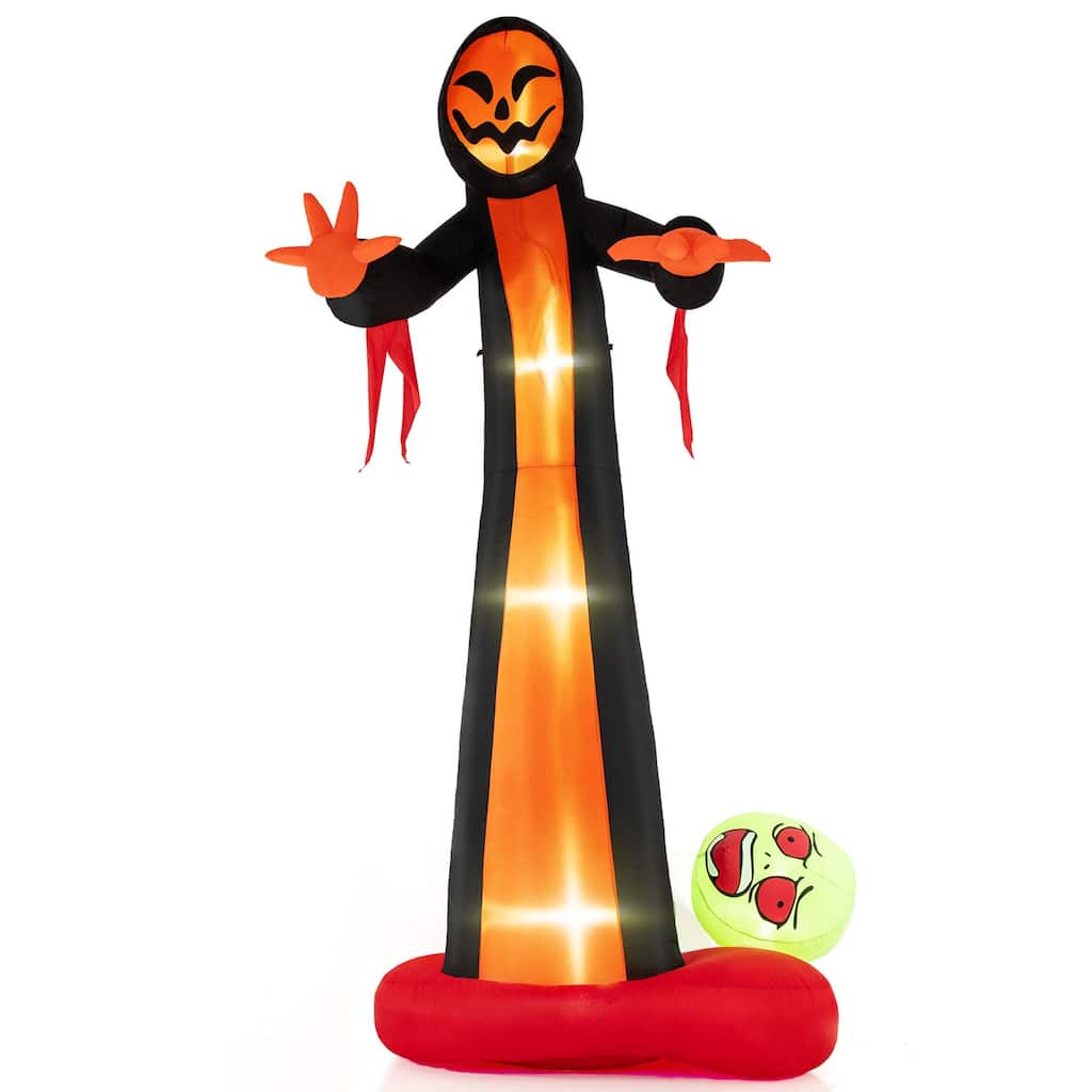 Costway 12 FT Inflatable Grim Reaper Ghost Large Halloween Inflatables - See Details