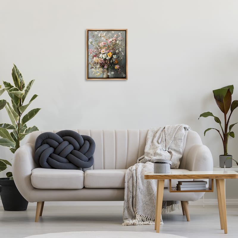 Stupell Overflowing Spring Flowers Framed Floater Canvas Wall Art Design By Franklyn Gregory