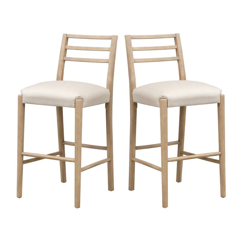Christopher Knight Home - Adaline Modern Upholstered Counter Stool Set of 2 with Ladder Back