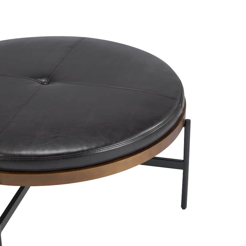 Christopher Knight Home - Sunfay Round Cocktail Ottoman for Modern Living Spaces