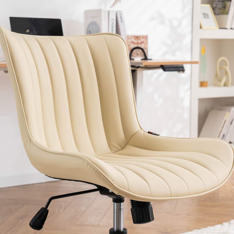 Ergonomic Office Chair Swivel Armless Desk Chair with Wheels