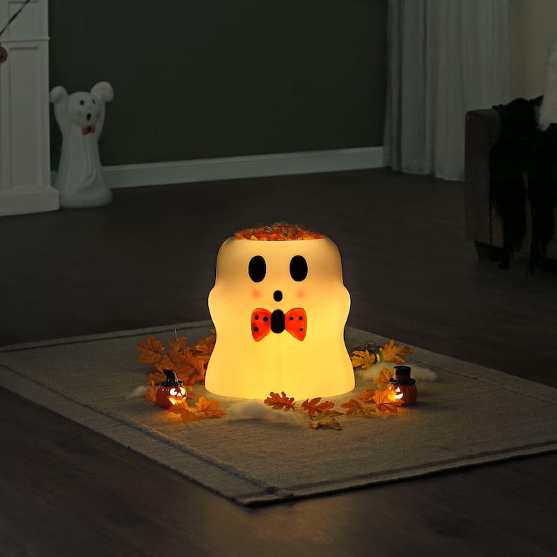 18 in. Ghost Lit Blow Mold Candy Bowl