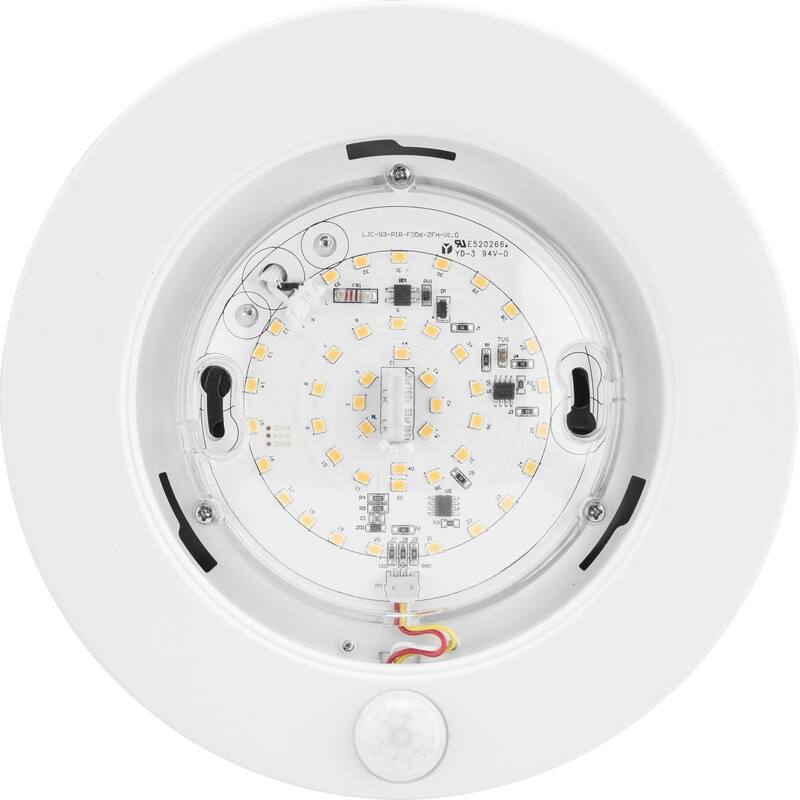 Standby Collection 7.75 in. White Surface Mount Motion Detection LED Light - 7.7165 in x 7.7165 in x 1.38 in