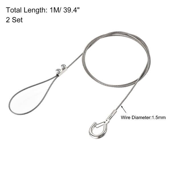 Picture Hanging Wire Kit, 2Set 1M Load 66 lbs, with Vertical Fixing