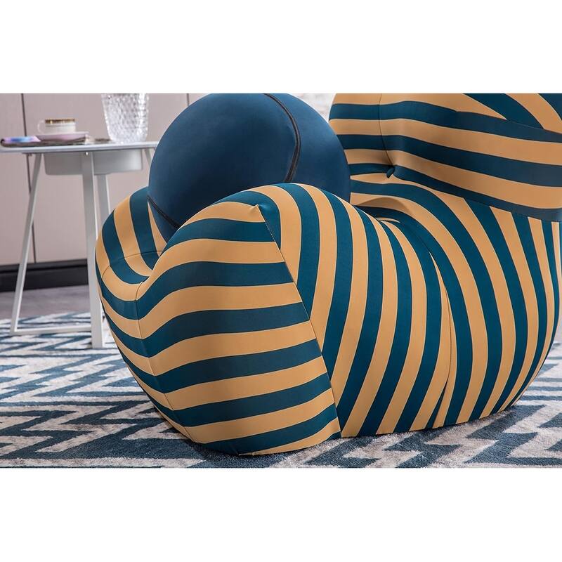 Stripe Barrel Chair with Ottoman Small Size Chairs & Ottoman Sets Bed