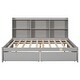 preview thumbnail 4 of 8, Full Size Wooden Daybed with Side Bookcase, Drawers