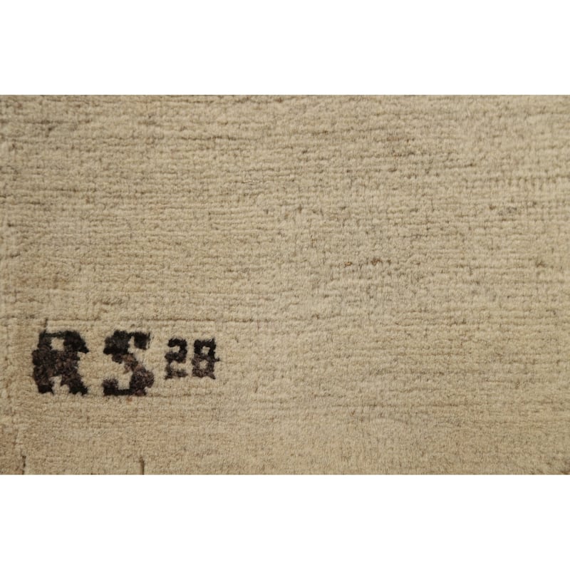Modern Gabbeh Oriental Foyer Rug Hand-Knotted Wool Carpet - 3'4"x 5'0"
