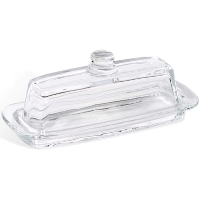 Bezrat 2 PC Crystal French Butter Dish