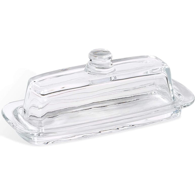 Bezrat 2 PC Crystal French Butter Dish