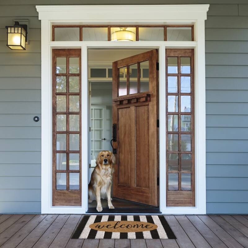 Welcome Cabana Stripes Doormat 17x29