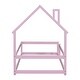 preview thumbnail 16 of 52, Twin Size Wood Bed with House-Shaped Headboard and Fences, Grey