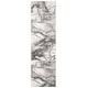 preview thumbnail 75 of 92, SAFAVIEH Craft Margaretha Modern Abstract Marble Pattern Rug 2'3" x 10' Runner - Grey/Silver