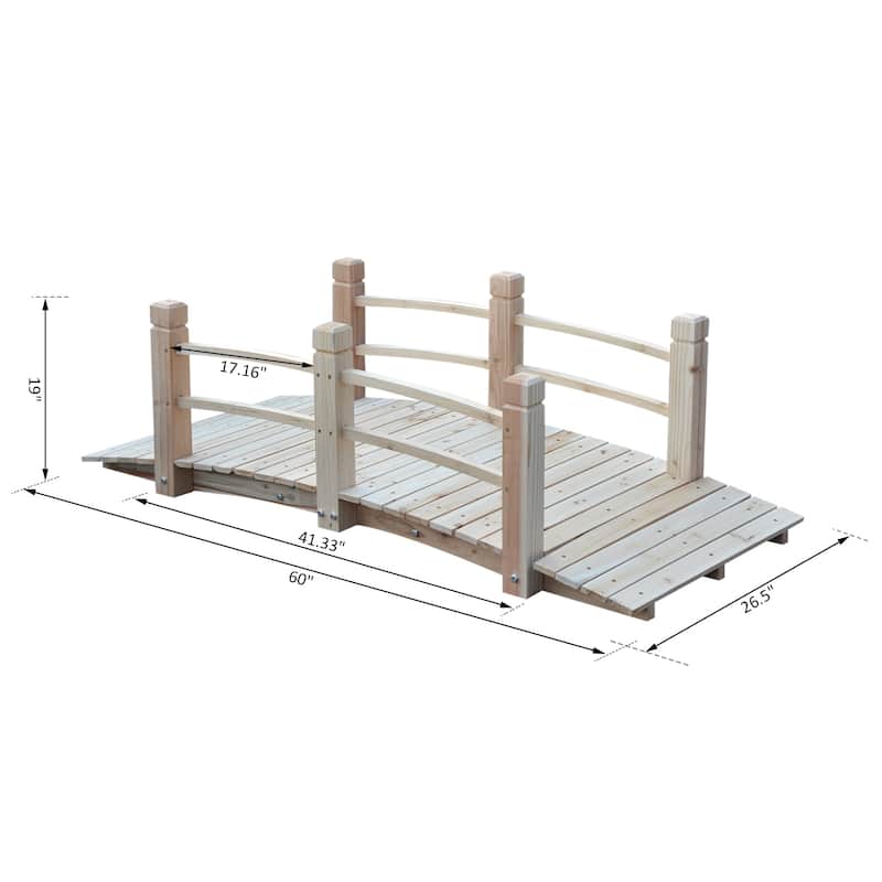 Outsunny Wooden Garden Bridge Arc