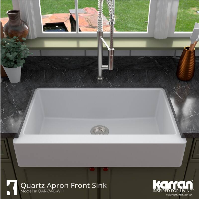 Karran USA QAR-740 Retrofit Farmhouse/Apron-Front Quartz/Granite 34"
