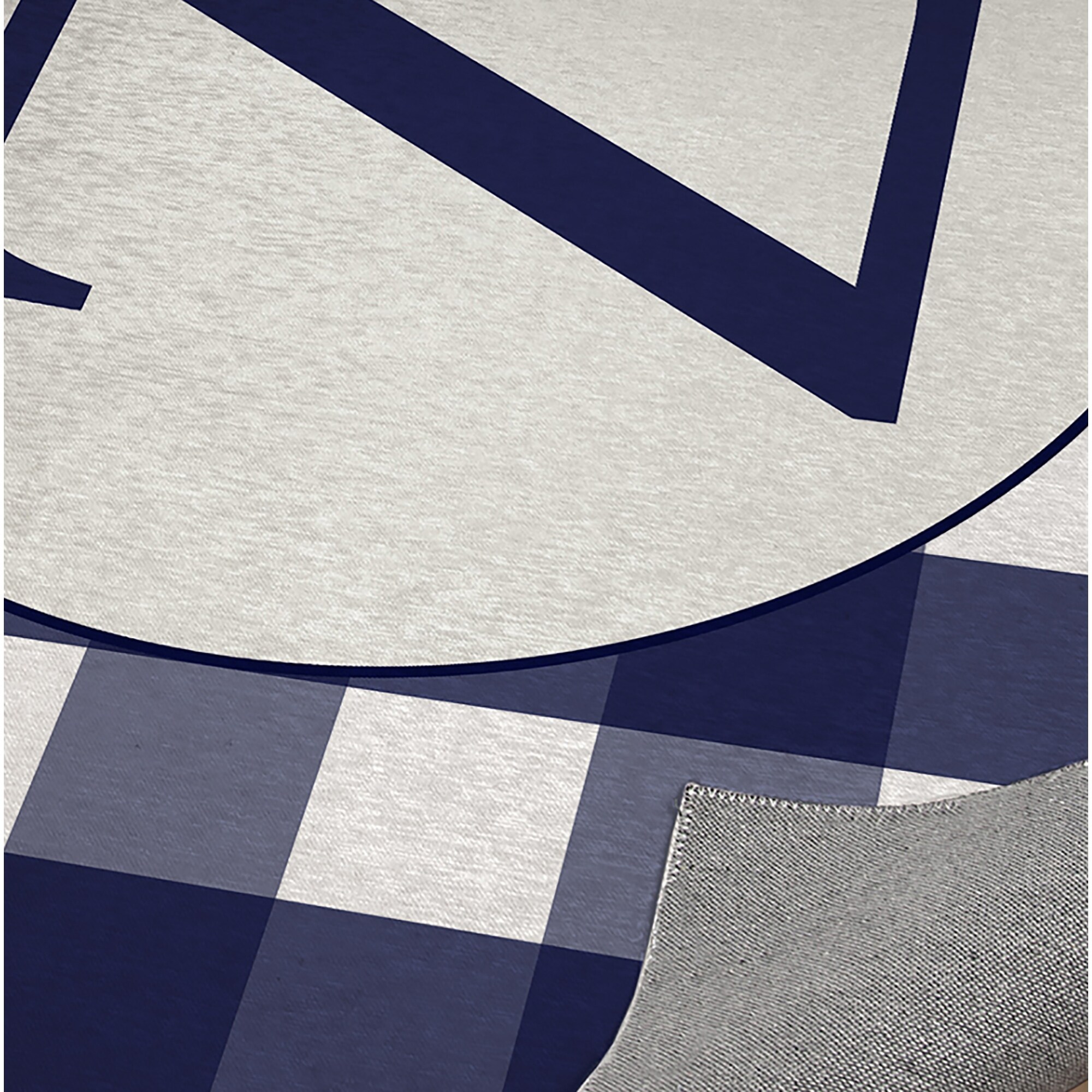 MONO NAVY GINGHAM Z Doormat By Kavka Designs - Bed Bath & Beyond