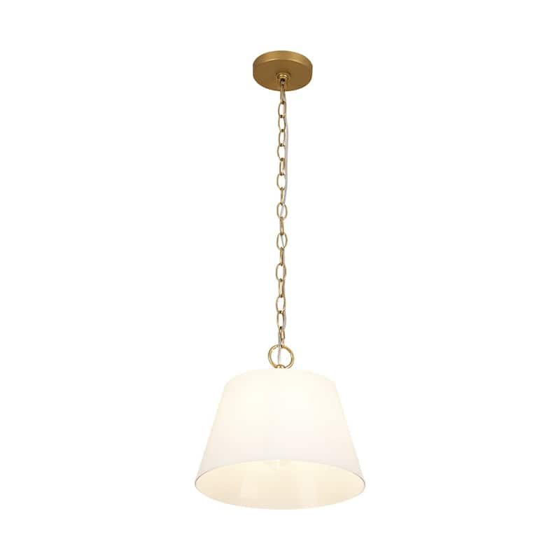 Minimalist 1-Light Cone-Shaped Glass Single Pendant - N/A