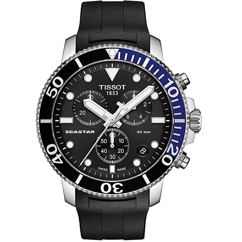 Tissot Men's Seastar Black Dial Watch - T1204171705102 - One Size