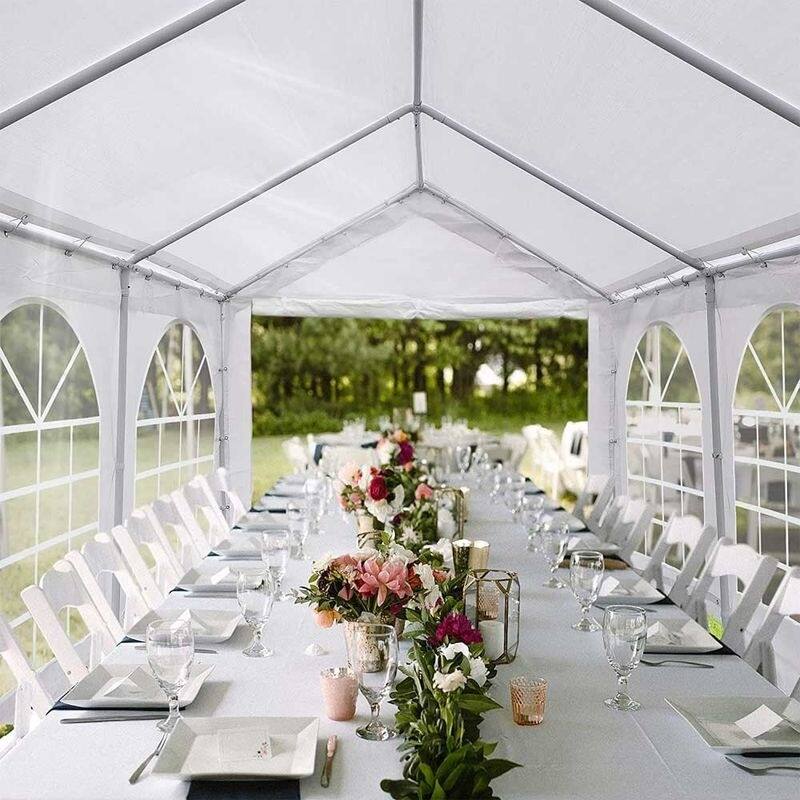 16'X32' Party Tent Heavy Duty Wedding Party Tent Outdoor Patio Tent Outdoor Gazebo Event Shelter Canopy with Carry Bags
