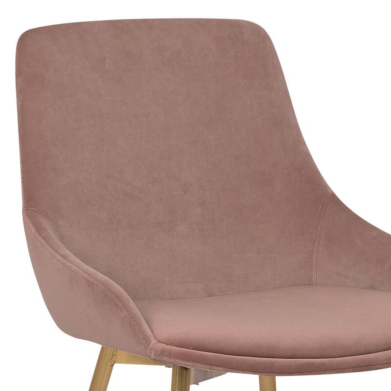 Modern Velvet Upholstered Dining Chair Accent Chair with Metal Legs