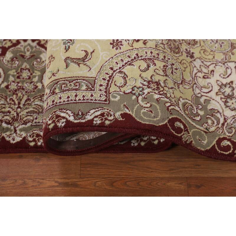 Victorian Style Kashan Turkish Area Rug Bedroom Machine Made Carpet - 6'9" x 9'9"