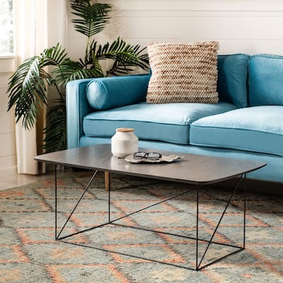 SAFAVIEH Rylee Rectangle Coffee Table - 39.4" x 21.6" x 15.8" - 40" W x 22" D x 16" H