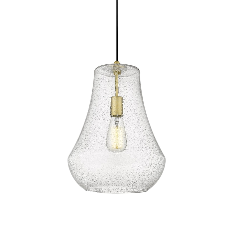 Innovations Lighting 491-1P-16-12 Fairfield Pendant Fairfield 12" Wide - Satin Gold / Seedy