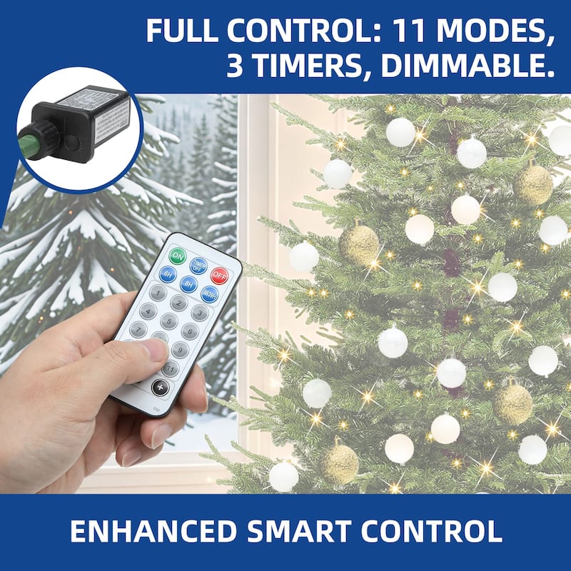 Elegant Pre-Lit Artificial Christmas Tree Collection , Multiple Styles with Remote Control & Snow Flocking