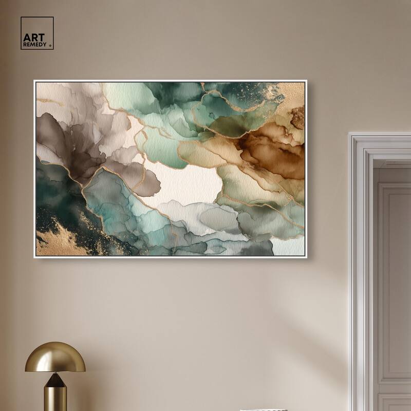 Golden Estuary II Canvas by Art Remedy