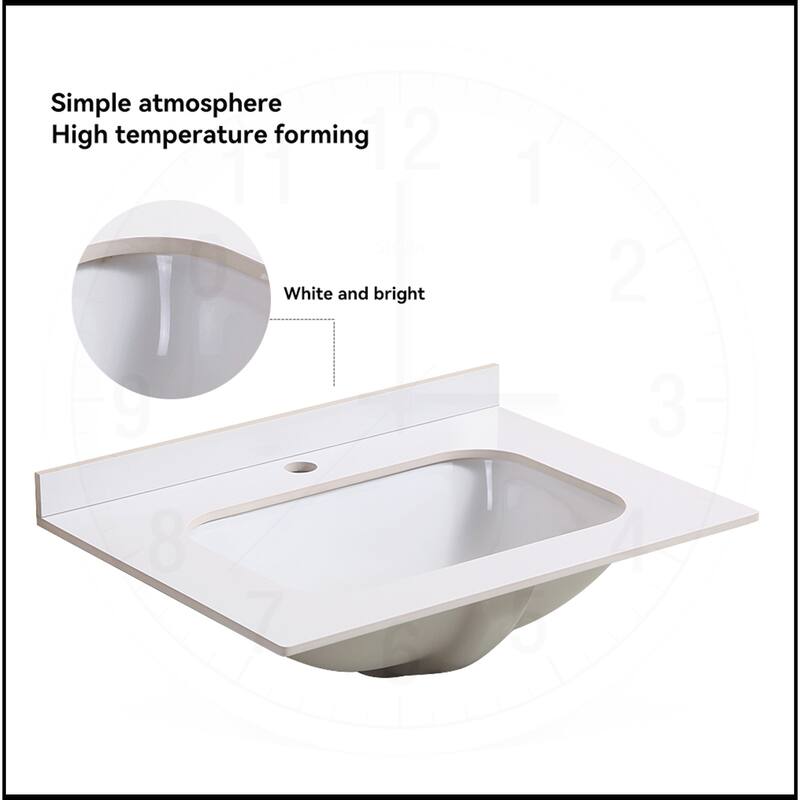 24"/30" Bathroom Vanity Ceramic Sink