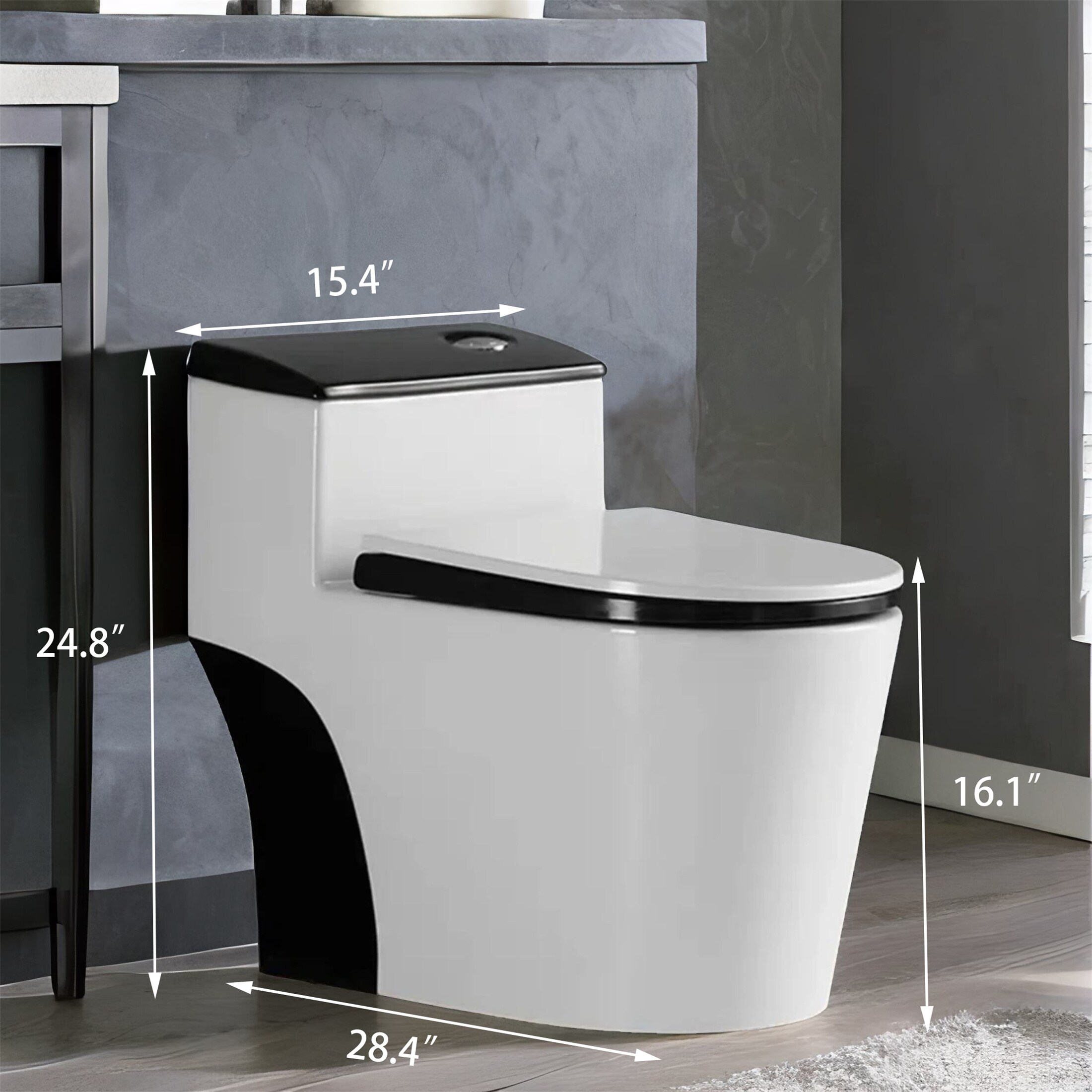 超人気 Mordern White Ceramic On - Included) (Seat Toilet Piece One ワンピース
