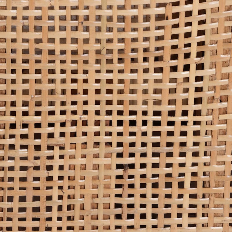 Edda Natural Rattan Sofa with Upholstered Cushions - Coastal Style 3-Seater Couch for Living Room or Sunroom