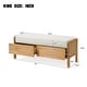 preview thumbnail 4 of 11, Christopher Knight Home - Soft Cushion Oak Beige Upholstered Storage Ottoman Bench with Rattan Sides and Wooden Legs
