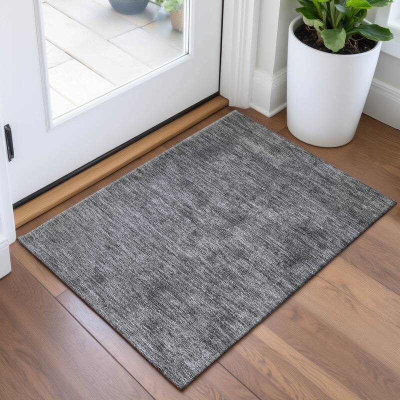 Premium Washable Super Soft Solid Ombre Mayfield Rug - Gray - 1'8" x 2'6"