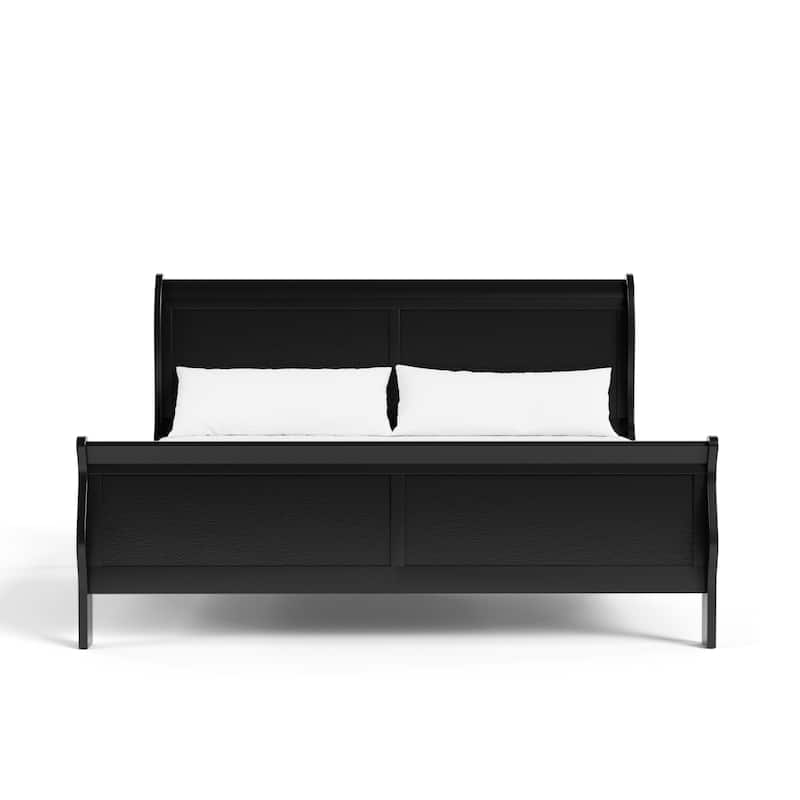 Furniture of America Devi Traditional Solid Wood 6-Piece Sleigh Bedroom Set