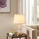 preview thumbnail 3 of 8, New Age Double Circle Gold Alabaster Desk Lamp, Night Stand Nordic Bedroom Table Light