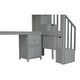 preview thumbnail 12 of 17, Gray Twin Size Solid Wood Loft Bed with Built-in Desk and Double Storage Drawers
